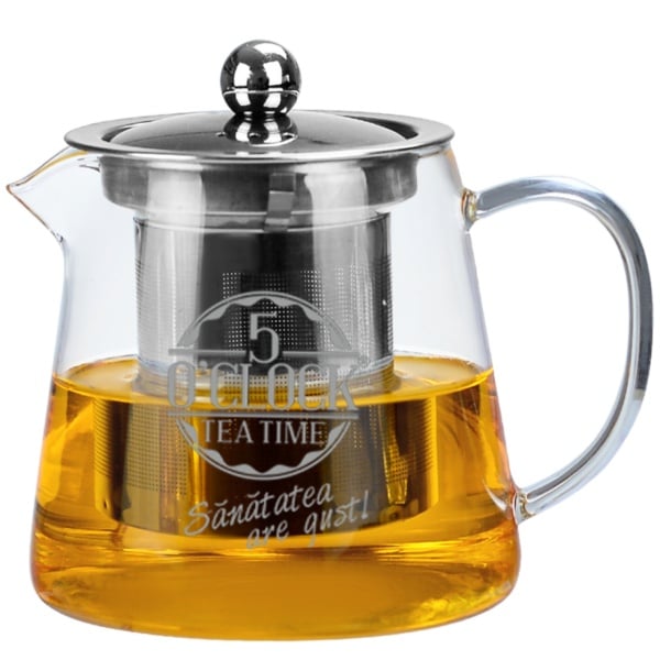 Ceainic rotund cu infuzor 400 ml